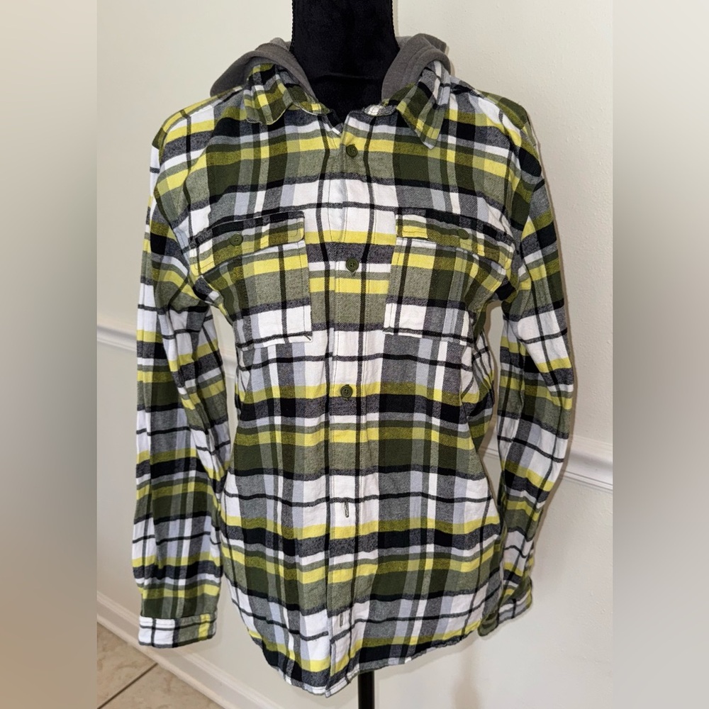 Columbia Youth XL (18/20) Hooded Flannel — Cozy Fall Favorite